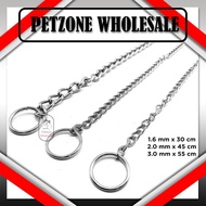Chrome Choke Chain Silver Chain for Pet Dog