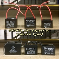 450VAC (1.20uF - 7.00uF) FAN CAPACITOR/ CONDENSER (Square Type)