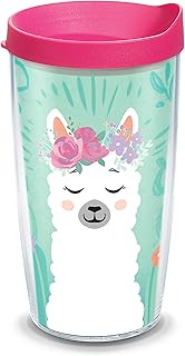Tervis Llama Flora Made in USA Double Walled Insulated Tumbler Travel Cup Keeps Drinks Cold & Hot, 1