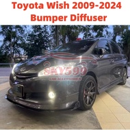 Toyota Wish Front Bumper Diffuser Lip Wrap Angle Splitters Black / Carbon
