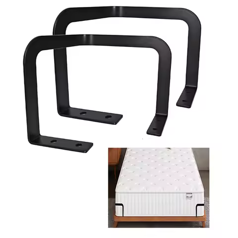 2Pcs Mattress Retainer Bar Mattress Anti-slip Baffle Bed Frame Mattress Holder Metal Mattress Stoppe