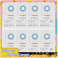 【D&F】Dust Bags Accessories 8-Pack 496186 for  CT 36/ 36 E/CTL 36E CLEANTEC Series Dust Extractors SC
