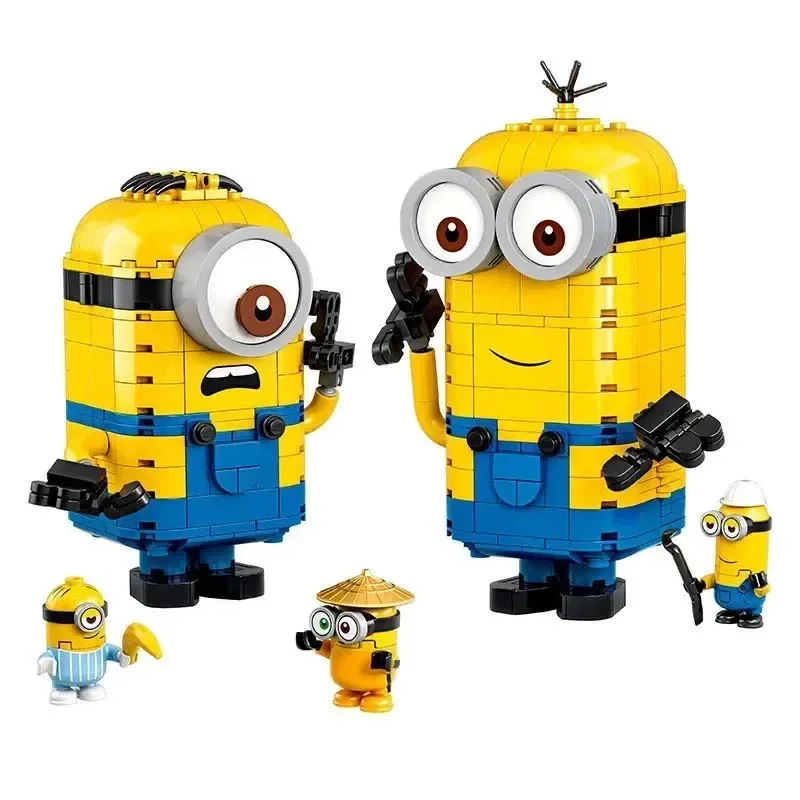 ของเล่นร้อน Despicable Me Mini น่ารักเล่นปริศนา Built Minion Building Block อิฐเข้ากันได้ 75551 DIY