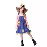 Witch Halloween Scarecrow Costume For Women With Polyester Fabric Stage Shows For
