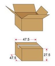 4號箱：47.5x26x27.5cm 五層 AB浪 超厚耐重 大型紙箱 搬家、物品收納好幫手