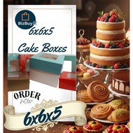 6x6x5 Cake or Pastry Box with Window (10 sets / order)