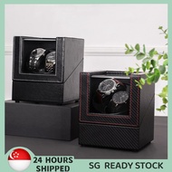 【SG READY STOCK】Automatic Watch Winder Box Watch Winding Mechanical Box Motor Shaker Watch Winder 1-0/2-0