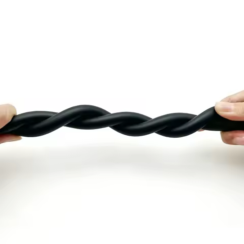 FKM Fluorine Rubber Solid Strip Dia 1.5~6mm Oil Resistant Non Deformation Round Strip Auto Mechanica