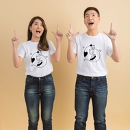YINYANG CAT COUPLE T-SHIRT / CAT COUPLE T-SHIRT / CAT MOTIF COUPLE T-SHIRT COUPLE T-SHIRT