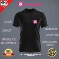 T-Shirt Microfibre | Baju Foodpanda 1 | Foodpanda T-shirt Short Sleeve | 100% Microfibre