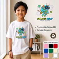 boys printed t-shirt cute space bot-1 for 2-12 Years Kids summer casual wear