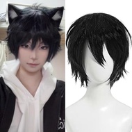 Anime 30cm Wolf Cut With Bangs Choppy Cosplay Party Wig For Men Women Korean Style Man Wig Synthetic