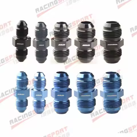 AN3 AN4 AN6 AN8 AN10 AN12Aluminum Male Flare Union Nitrous Oil Fuel Hose End Adapter Fitting Straigh