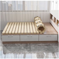 Breathable Moisture-Proof Artifact Tatami Bed Frame Solid Wood Row Skeleton Mattress Floor Bed Board Foldable Skeleton Bed Shelf