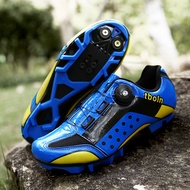 New Style Men's Mountain Bike Cycling Shoes Spin Shoes with Compatible Cleat SPD Cycling Shoes for Men Lock Bike Shoes