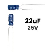 22uf 25V ELNA คาปาซิเตอร์ Electrolytic Capacitor ลำโพง วงจรขยายเสียง (8ชิ้น/Pcs.)