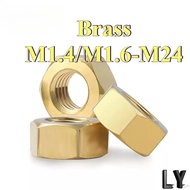 Hex nut brass M1.4/M1.6/M2/M2.5/M3-M24[11LY-FC-L]