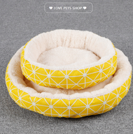 Nệm nằm cho Chó Mèo - đệm tròn bọc vải viền - Love pets shop
