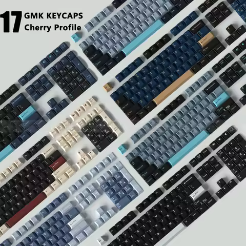 KBDIY GMK Keycap Cherry Profile Double Shot PBT ABS Keycaps for Mechanical Keyboard GMK 8008 Red Sam