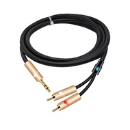 GOLLEY LION สายสัญญาณเสียง RCAแจ็ค3.5ถึง2สาย RCA 3.5มม. แจ็ค2RCA ตัวแยกสาย Aux สำหรับทีวีพีซีเครื่องขยายเสียงลำโพง DVD