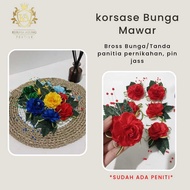 MAWAR Corsage Pin Wedding Suit Rose Flower Corsage Wedding Committee Flower Brooch Pin PER 1pcs