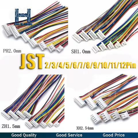 10PCS 1.0 1.25 1.5 2.0 2.54 SH/JST/ZH/PH/XH 1.0MM 1.25MM 1.5MM 2.0MM 2.54MM female plug connector wi