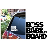 CUTTING STICKER BOSS BABY ON BOARD COOL CAR WINDOW STICKER