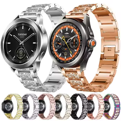 Diamond Strap For Xiaomi Watch 2 2Pro S4 S3 S2 S1 Pro Active Stainless Steel Band Women Bracelet For