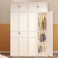Bedroom Light Luxury Wardrobe Cream Style Cabinet Steel Combination Storage French Wardrobe Househol
