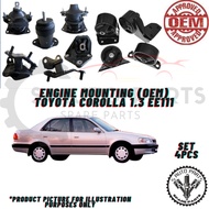 TOYOTA COROLLA 1.3 EE111 100% OEM ENGINE MOUNTING (4PCS)