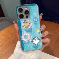 Swimming Pool Line Puppy Suitable for iPhone11~17ProMax/8P/XSMAX Apple Full Range High-End Feather G
