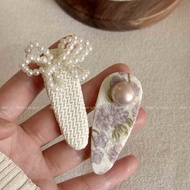 Korean Pearl Hair Clip Female 2024 High-End Side Bangs Duckbill Clip bb Clip Ear Clip Hair Accessori