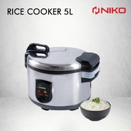 NIKO Rice Cooker / Penanak Nasi BRC-50A Body Stainless Steel Kapasitas Besar 5 Liter