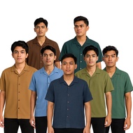 YOOKA Shirt Men Keema Leaky Korean style Fashion Polo Shirt Plain Shirt Short Sleeved Shirt Men Top