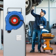 【จัดส่ง2วัน】สายไฟต่อแบบยืดหดได้ รอกสายไฟ 50FT 14AWG 15A  การติดตั้งแบบหมุนได้ 180 ° ซ็อกเก็ตสามอัน จ