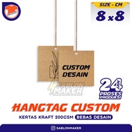 Label Hangtag kraft Hang Tag Baju Custom Bebas Desain Free ongkir