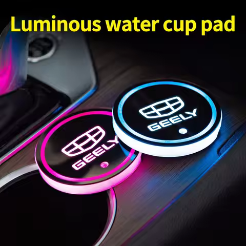 Led Car Water Cup Mat Drink Holder for Geely Coolray Manjaro Atlas Emgrand Ec7 Geometry C Emblem Aut