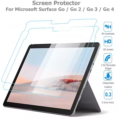 2PCs Screen Protector for Microsoft Surface Go 4 Clear Tempered Glass for Surface Go 3/Go 2/Go 9H 2.
