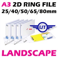 East-File East File 2D Ring File White A3 25MM / 40MM / 50MM / 65MM / 80MM Fail Putih PVC D Ring (LA