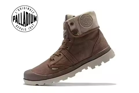 PALLADIUM Pallabrouse Dark Brown Sneakers Men Women High-top Army Leisure Ankle boots Canvas Casual