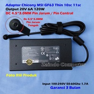 MSI CHICONY ADAPTOR 20V 6A 120W (4.5*3.0MM) MSI GF63 THIN 10SC 11SC MS-16R5 MS-16R6 GF75 THIN 10UEK 