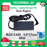 Techminal - Replacement Power Adapter for Acer 19v 3.42a 5.5x1.7 65W