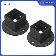 DBM.HOME-2Pcs 2X2 Square Fence Pole Flange Base Pergola Post Base Brackets KitHeavy Duty Wall Mount 
