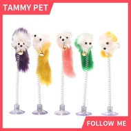 Cat toy sucker spring cat interactive cat interactive pet cat toy color bite-resistant durable white
