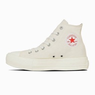 日本限定 Converse ALL STAR LIGHT PLTS HT HI 高筒 厚底 愛心刺繡 白色/ 23 cm