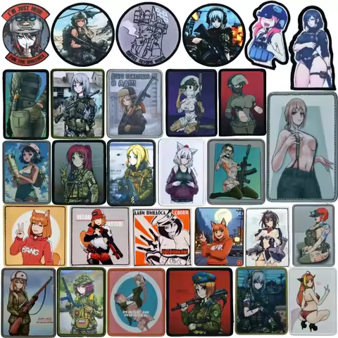 2D Anime Girl "Kiryu Coco" Morale Badge Blue Archive Emblem Russian Special Operations Tactical Back