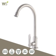 WS ก๊อกน้ำ ก๊อกอ่างซิงค์ ก๊อกสแตนเลส304 คอ J WS-2231J