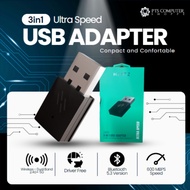 3-in-1 USB WIRELESS ADAPTER  BLUETOOTH DONGLE 5G WIFI DONGLE 2.4GHz WIFI DONGLE