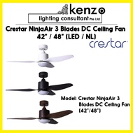 Crestar NinjaAir 3Blades Ceiling Fan 42" / 48" with LED Light & Remote Control