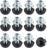 12 Pcs Adjustable Furniture Leg Levelers Feet, M8 Screw-in Glide Levelers, Stainless Steel Leveling 